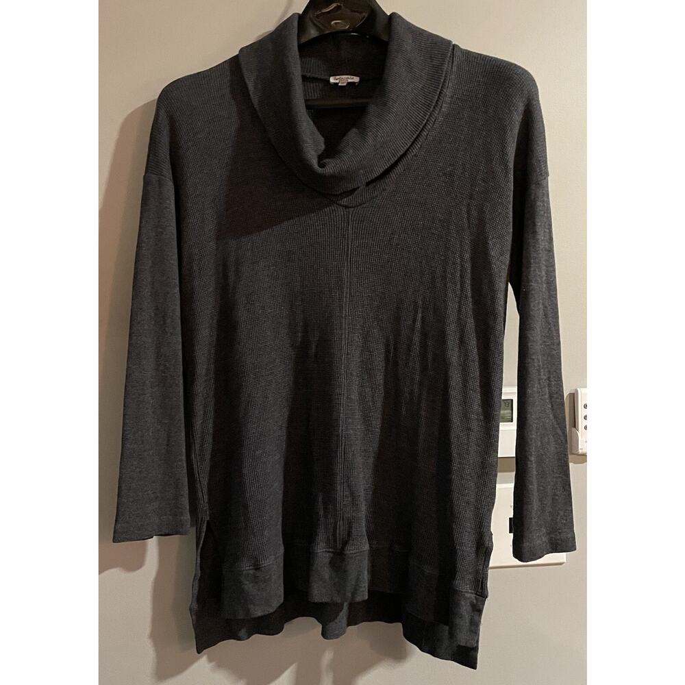 Splendid Top‎ Firestone Thermal Cowl Neck Supima Cotton Waffleknit Medium